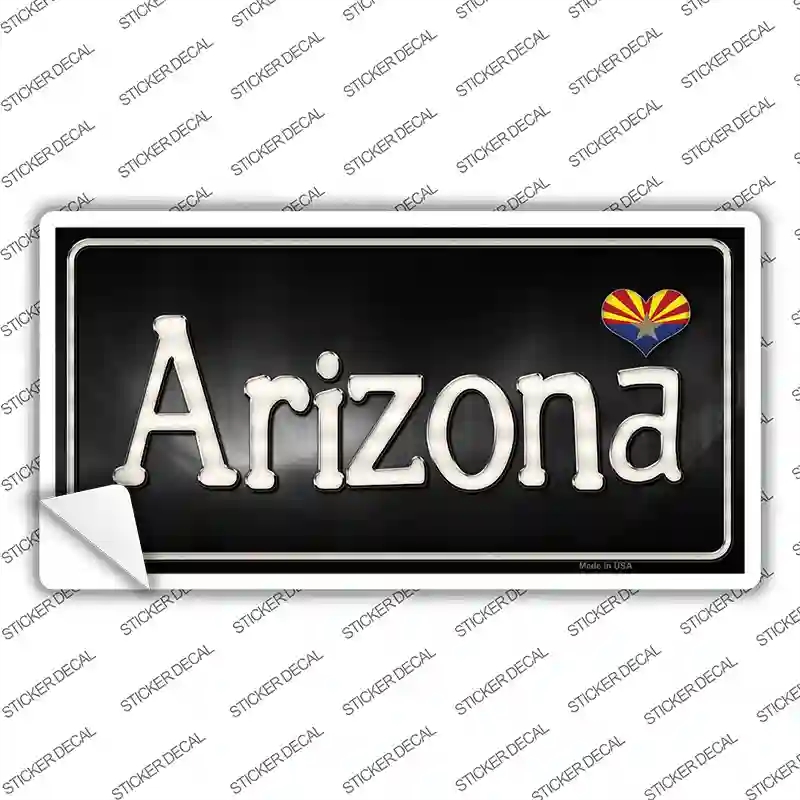 LP-9441s-S Arizona Flag Script Novelty Sticker Decal - Small