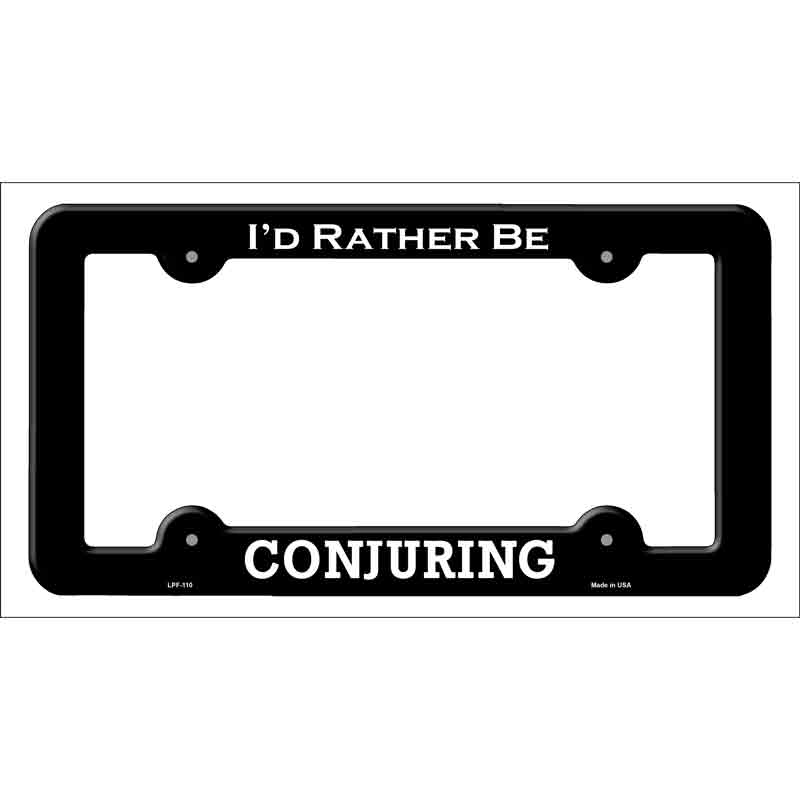 LPF-110b 12 x 6 in. Conjuring Novelty Metal License Plate Frame, Black