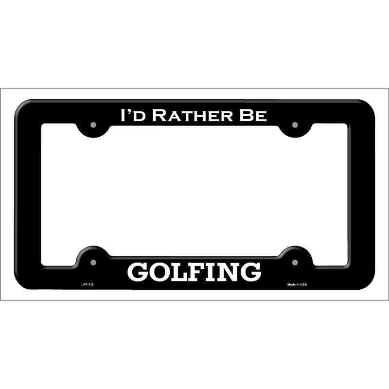 LPF-119b 12 x 6 in. Golfing Novelty Metal License Plate Frame, Black