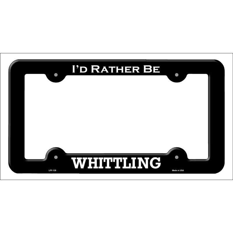 LPF-135b 12 x 6 in. Whittling Novelty Metal License Plate Frame, Black