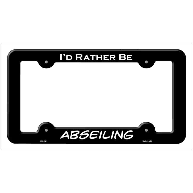 LPF-142b 12 x 6 in. Abseiling Novelty Metal License Plate Frame, Black