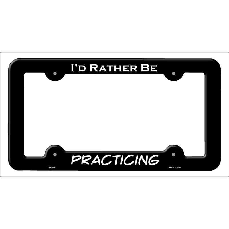 LPF-146b 12 x 6 in. Practicing Novelty Metal License Plate Frame, Black