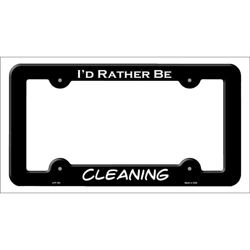 LPF-183b 12 x 6 in. Cleaning Novelty Metal License Plate Frame, Black