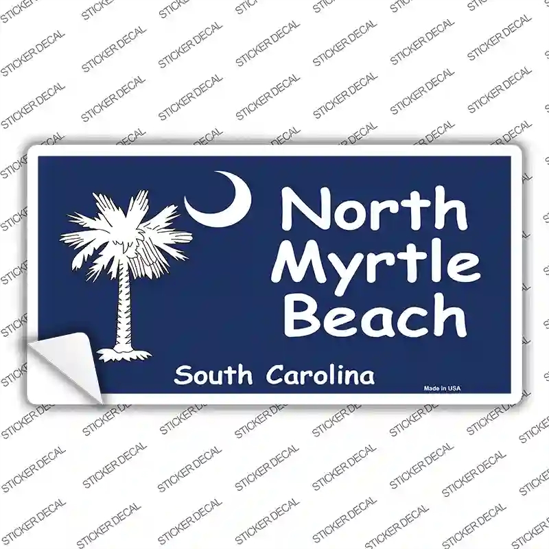 LP-9098s-XL North Myrtle Beach Flag Novelty Sticker Decal - Extra Large