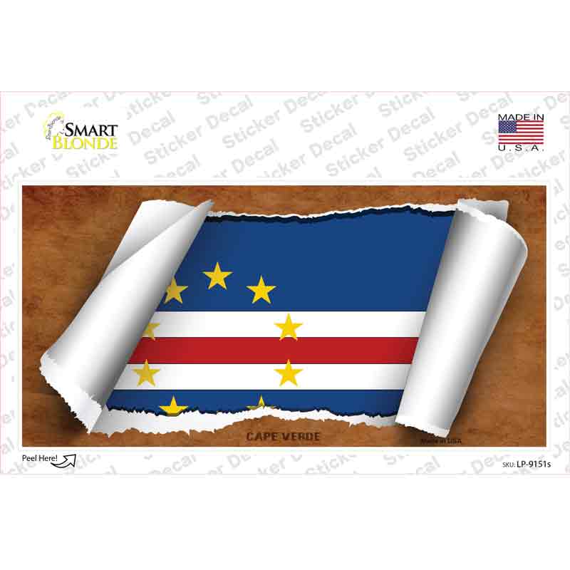 LP-9151s-M Camp Verde Flag Scroll Novelty Sticker Decal - Medium