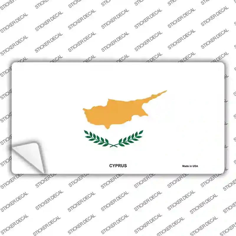 LP-4002s-S Cyprus Flag Novelty Sticker Decal - Small