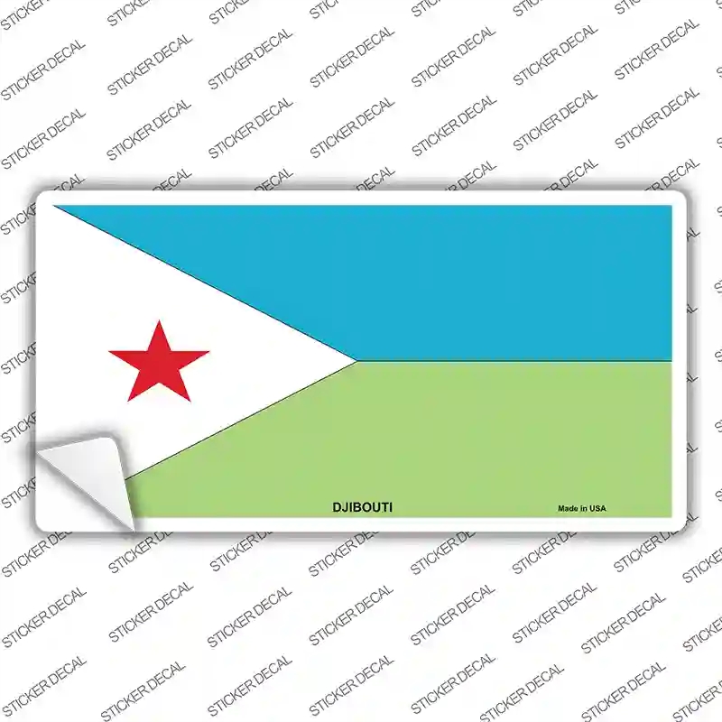 LP-4003s-S Djibouti Flag Novelty Sticker Decal - Small