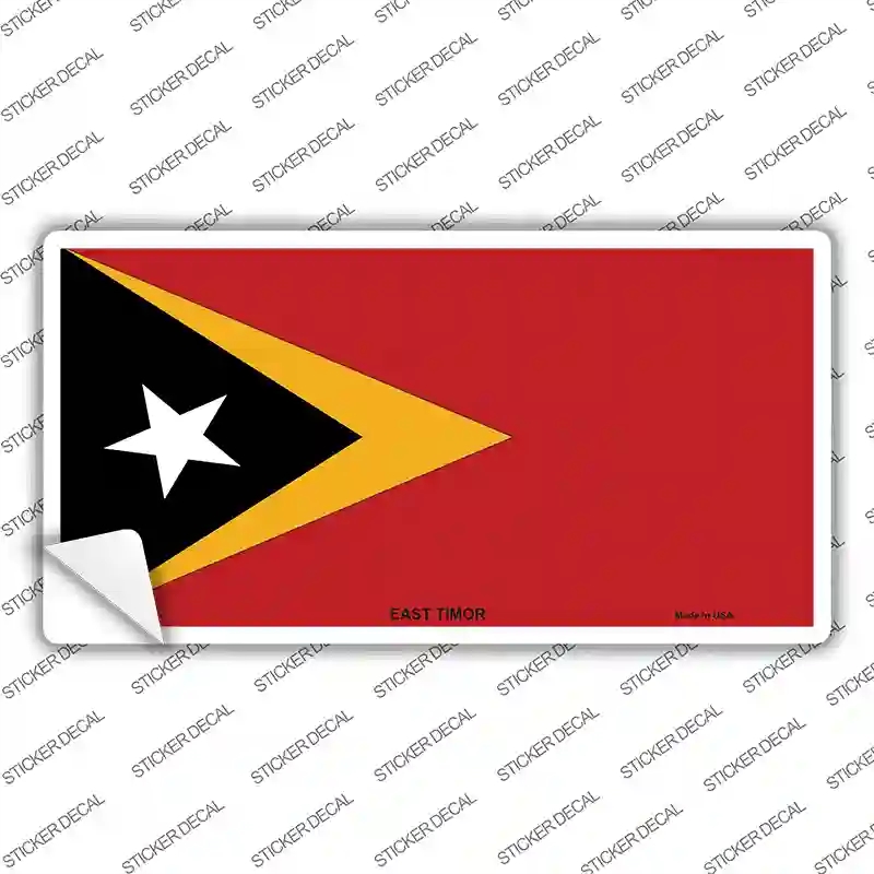 LP-4005s-S East Timor Flag Novelty Sticker Decal - Small