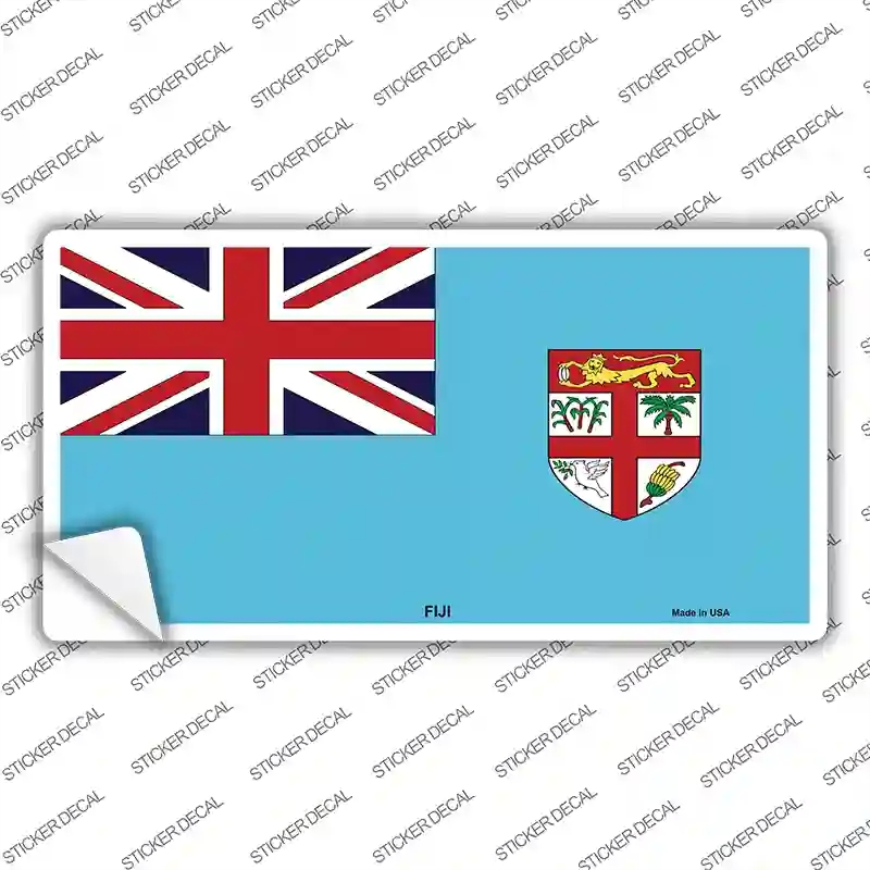LP-4015s-L Fiji Flag Novelty Sticker Decal - Large