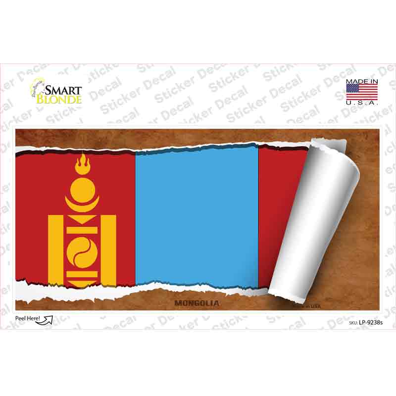LP-9238s-M Monaco Flag Scroll 2 Novelty Sticker Decal - Medium