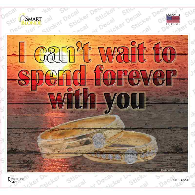 P-3095s-M Spend Forever with You Novelty Rectangle Sticker Decal - Medium