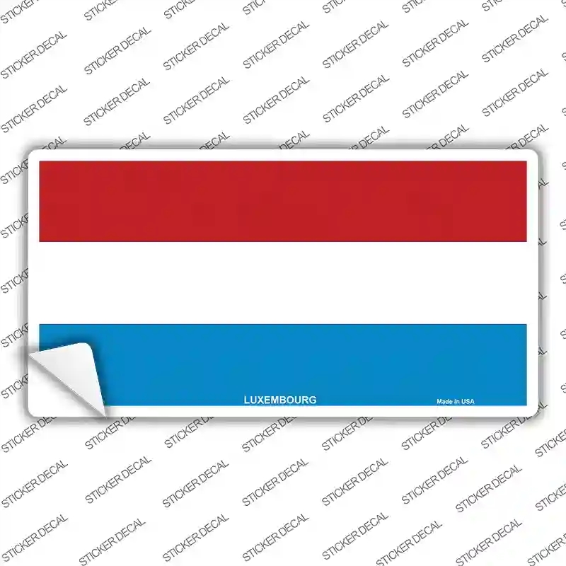 LP-4082s-L Luxembourg Flag Novelty Sticker Decal - Large