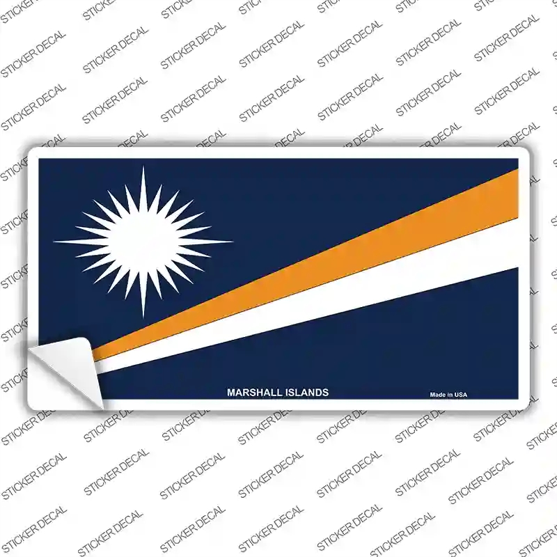 LP-4094s-L Marshall Islands Flag Novelty Sticker Decal - Large