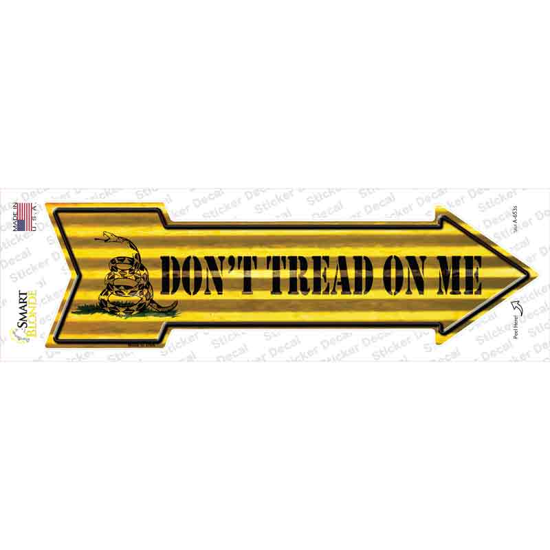 A-653s-M Dont Tread on Me Novelty Arrow Sticker Decal - Medium