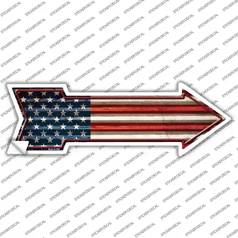 A-655s-XL American Flag Corrugated Novelty Arrow Sticker Decal - Extra Large
