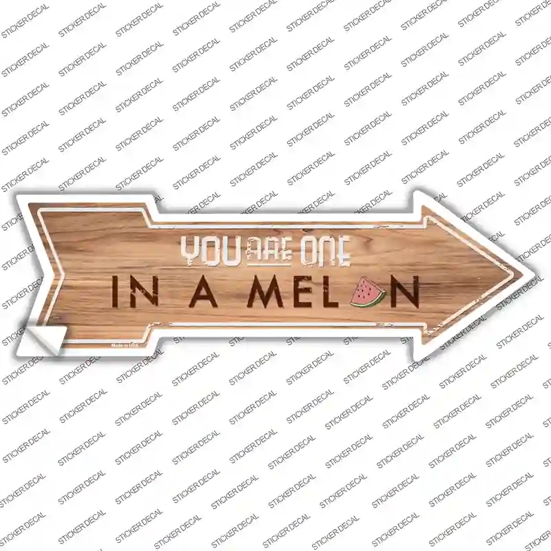 A-674s-S One in A Melon Novelty Arrow Sticker Decal - Small