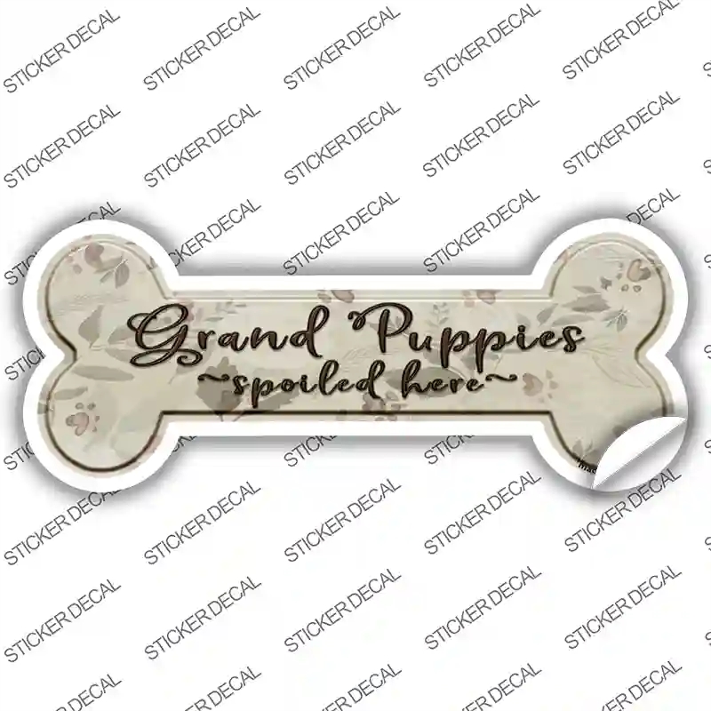 B-002s-S Grand Puppies Novelty Bone Sticker Decal - Small