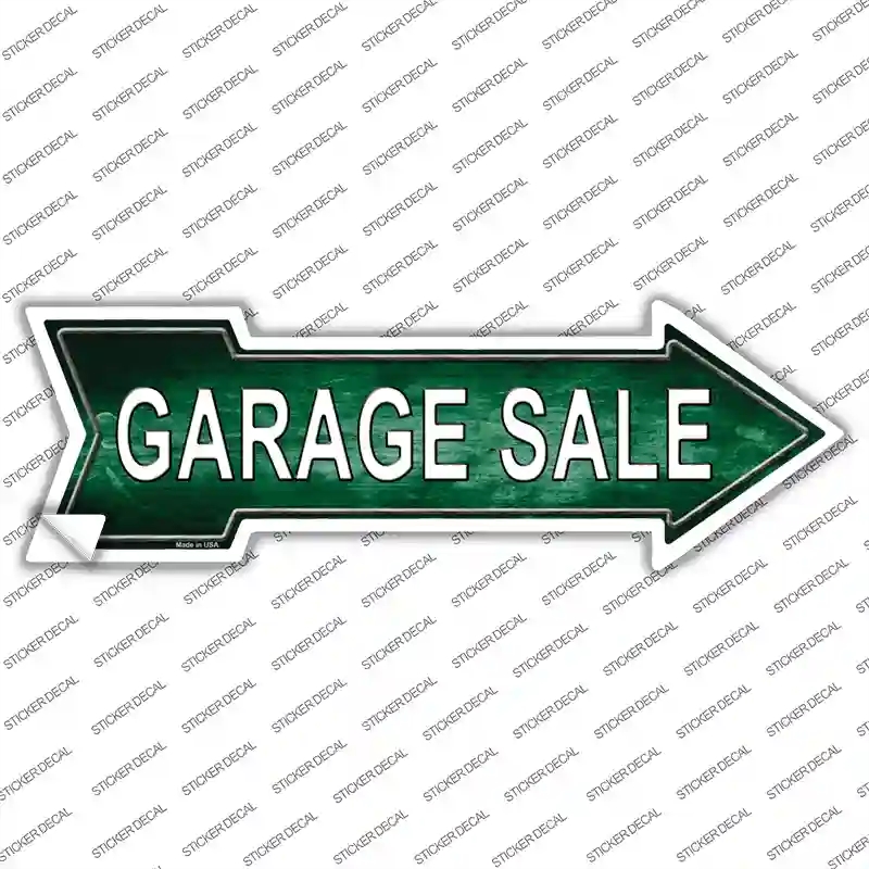 A-684s-S Garage Sale Right Novelty Arrow Sticker Decal - Small