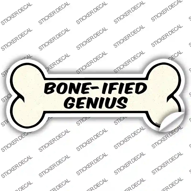 B-103s-S Boneified Genius Novelty Bone Sticker Decal - Small
