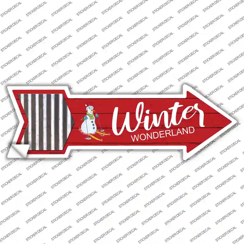 A-756s-S Winter Wonderland Novelty Arrow Sticker Decal - Small