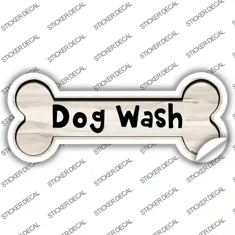 B-094s-S Dog Wash Novelty Bone Sticker Decal - Small