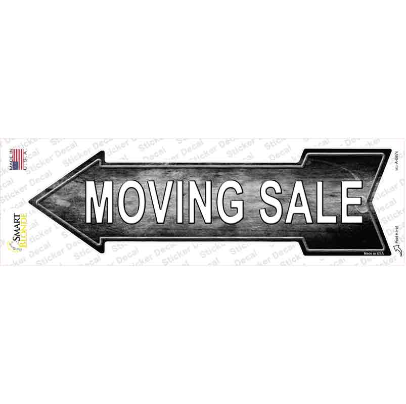 A-687s-M Moving Sale Left Novelty Arrow Sticker Decal - Medium