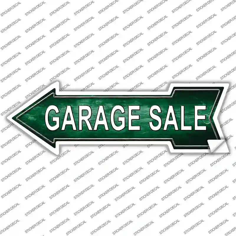 A-688s-S Garage Sale Left Novelty Arrow Sticker Decal - Small