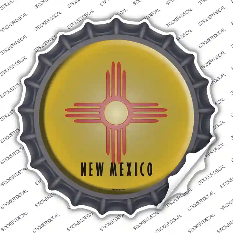 BC-130s-S   Mexico State Flag Novelty Bottle Cap Sticker Decal - Small