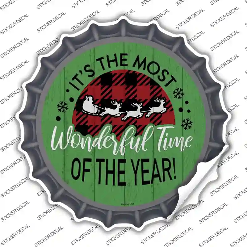 BC-1352s-XL Most Wonderful Time Novelty Bottle Cap Sticker Decal - Extra Large