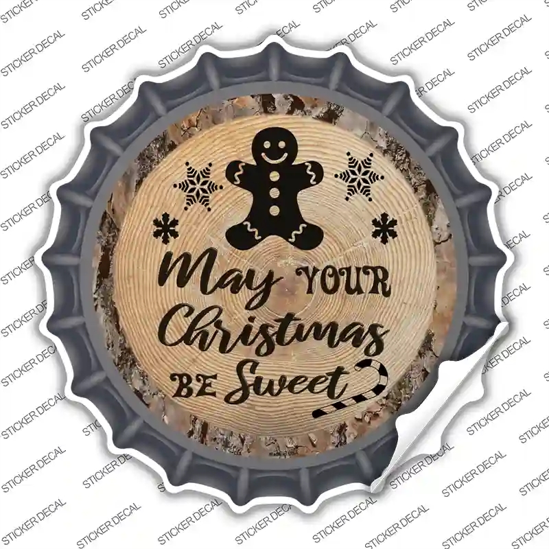 BC-1375s-S Christmas Be Sweet Novelty Bottle Cap Sticker Decal - Small
