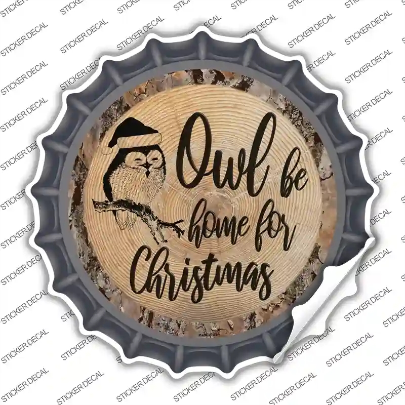 BC-1382s-XL Owl Be Home Novelty Bottle Cap Sticker Decal - Extra Large