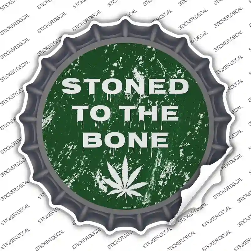 BC-1287s-XL Stoned to the Bone Novelty Bottle Cap Sticker Decal - Extra Large