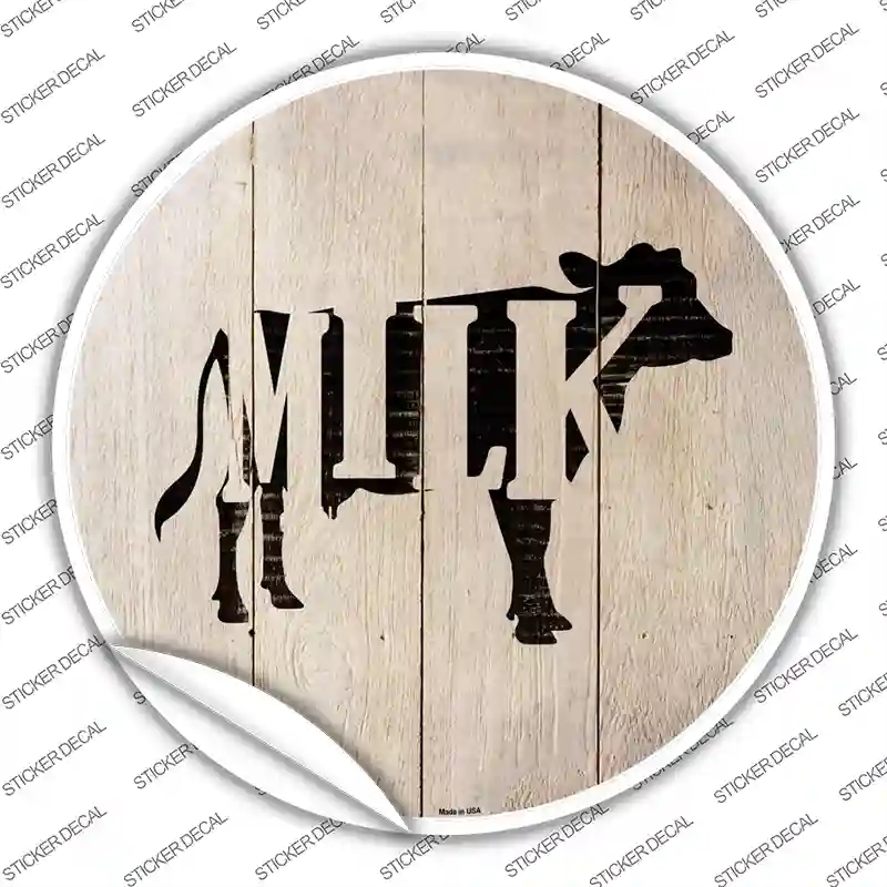 C-1064s-XL Cows Make Milk Novelty Circle Sticker Decal - Extra Large