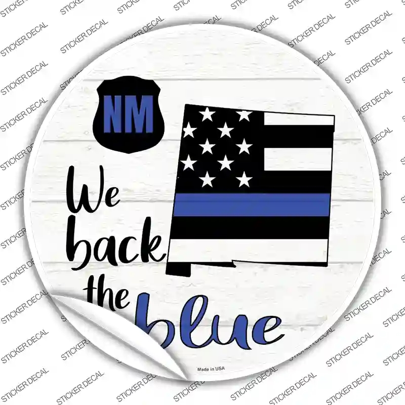 C-1260s-S   Mexico Back the Blue Novelty Circle Sticker Decal - Small