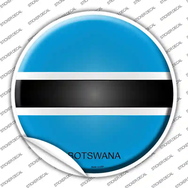 C-213s-XL Botswana Country Novelty Circle Sticker Decal - Extra Large