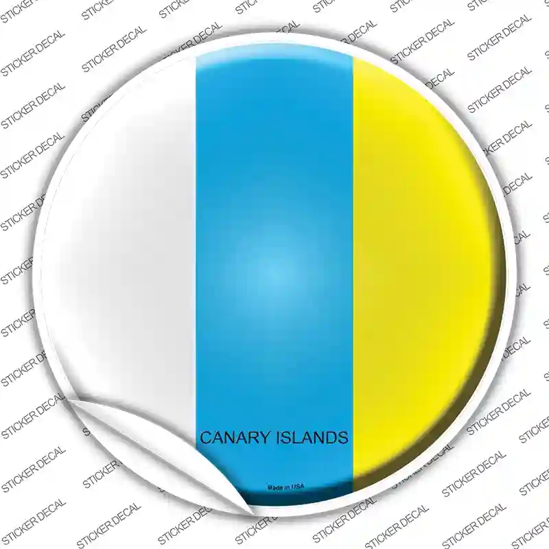 C-224s-L Canari Islands Country Novelty Circle Sticker Decal - Large