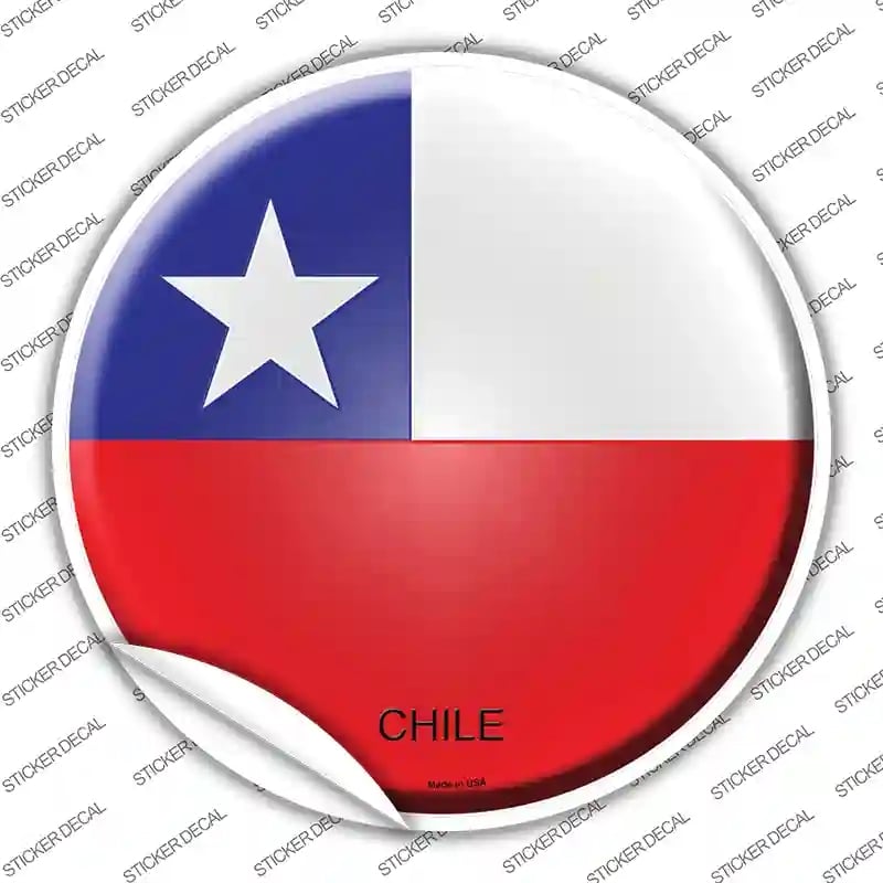 C-231s-XL Chile Country Novelty Circle Sticker Decal - Extra Large