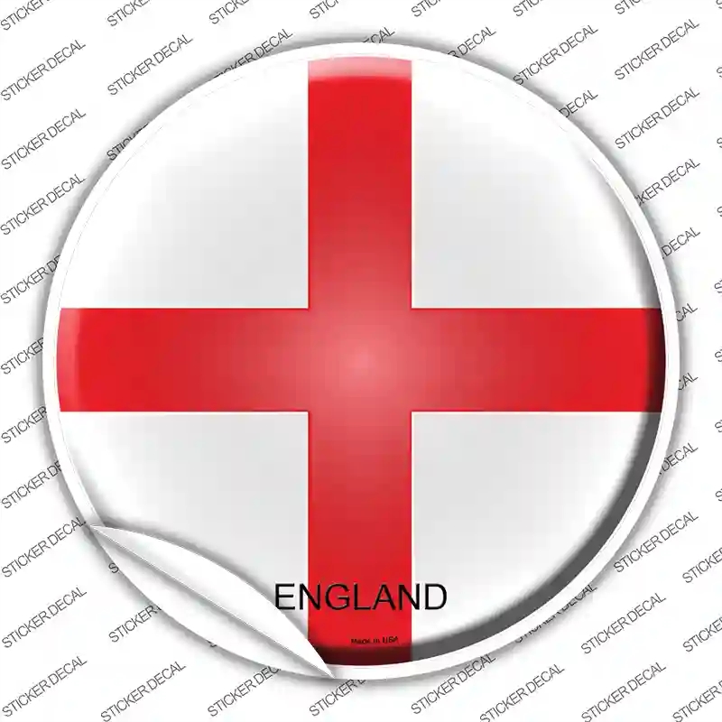 C-260s-S England Country Novelty Circle Sticker Decal - Small