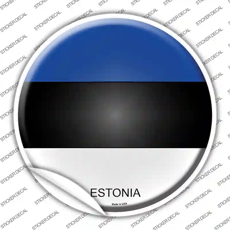C-263s-XL Estonia Country Novelty Circle Sticker Decal - Extra Large