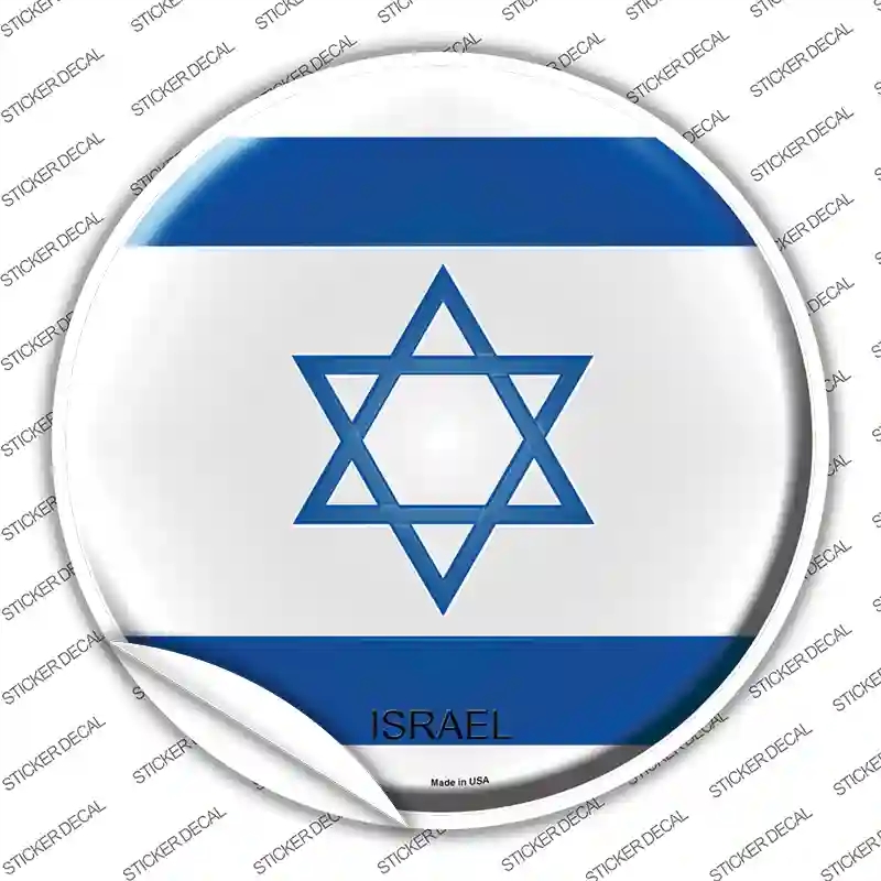 C-305s-S Israel Country Novelty Circle Sticker Decal - Small