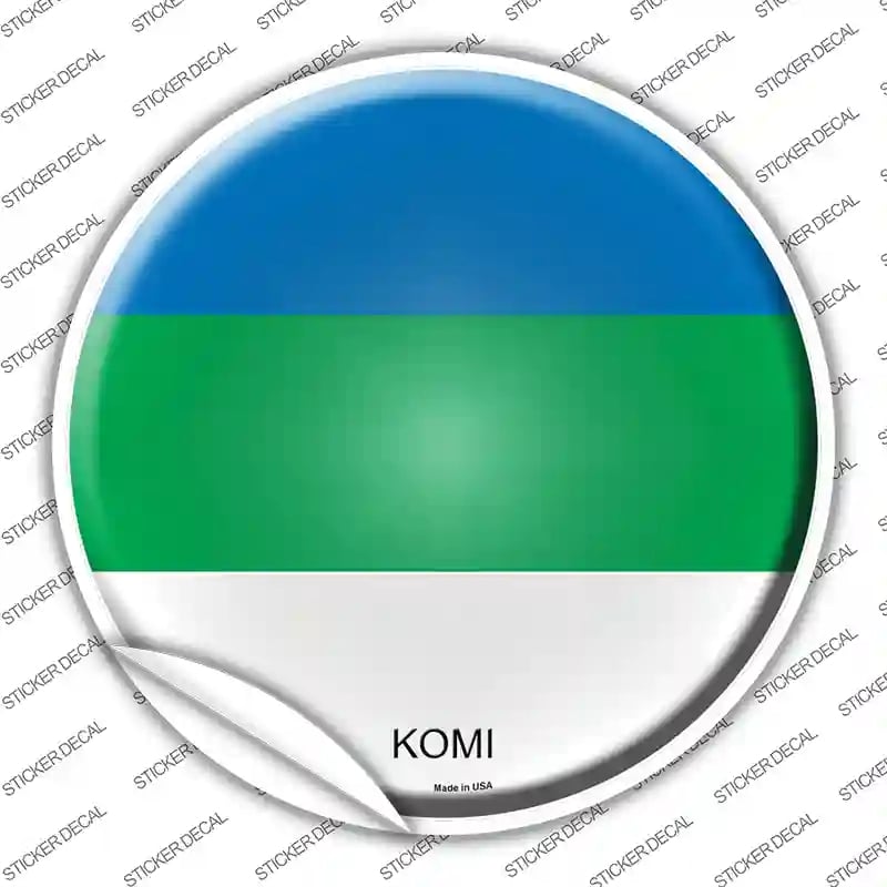 C-320s-S Komi Country Novelty Circle Sticker Decal - Small