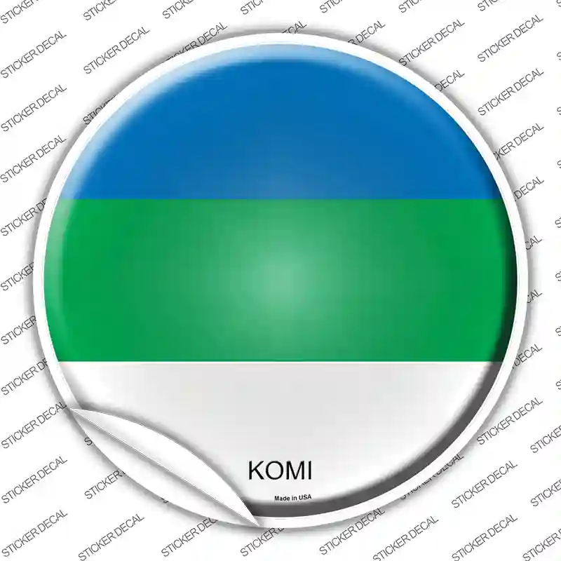 C-320s-XL Komi Country Novelty Circle Sticker Decal - Extra Large