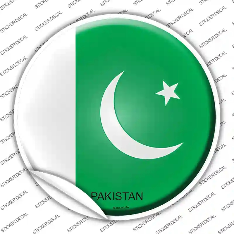 C-382s-S Pakistan Country Novelty Circle Sticker Decal - Small