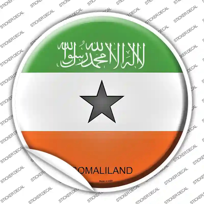 C-418s-S Somaliland Country Novelty Circle Sticker Decal - Small