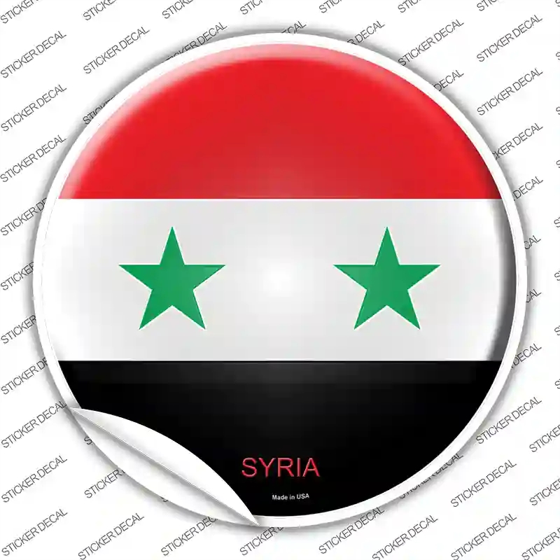 C-434s-XL Syria Country Novelty Circle Sticker Decal - Extra Large