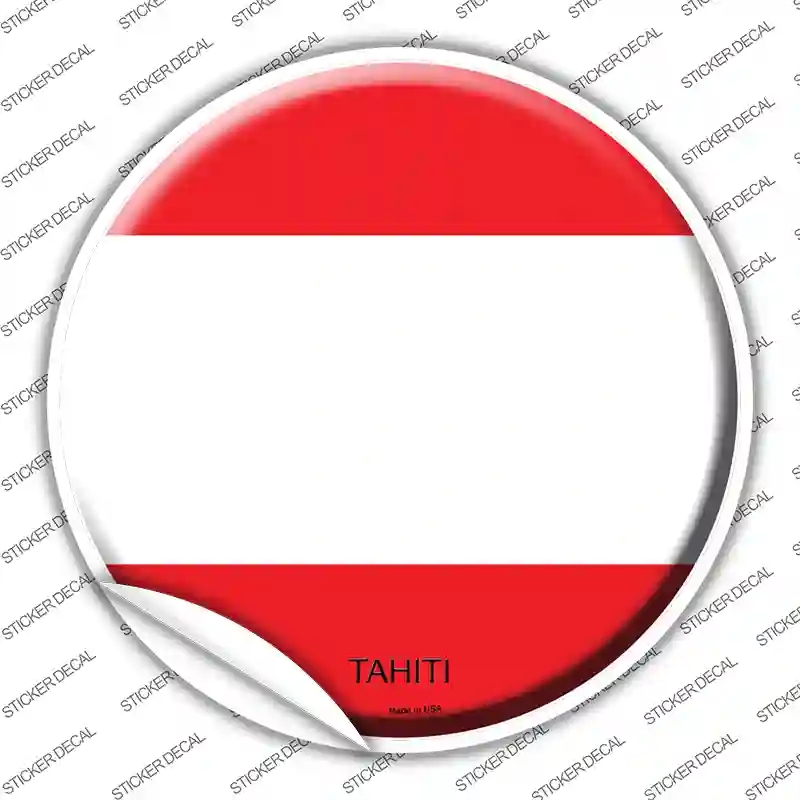 C-435s-L Tahiti Country Novelty Circle Sticker Decal - Large