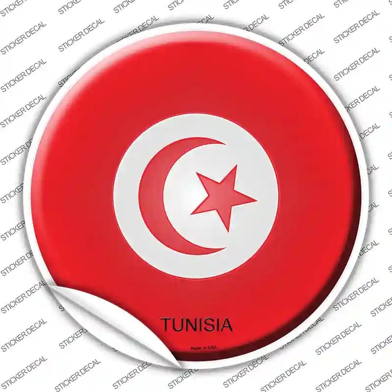 C-451s-XL Tunisia Country Novelty Circle Sticker Decal - Extra Large