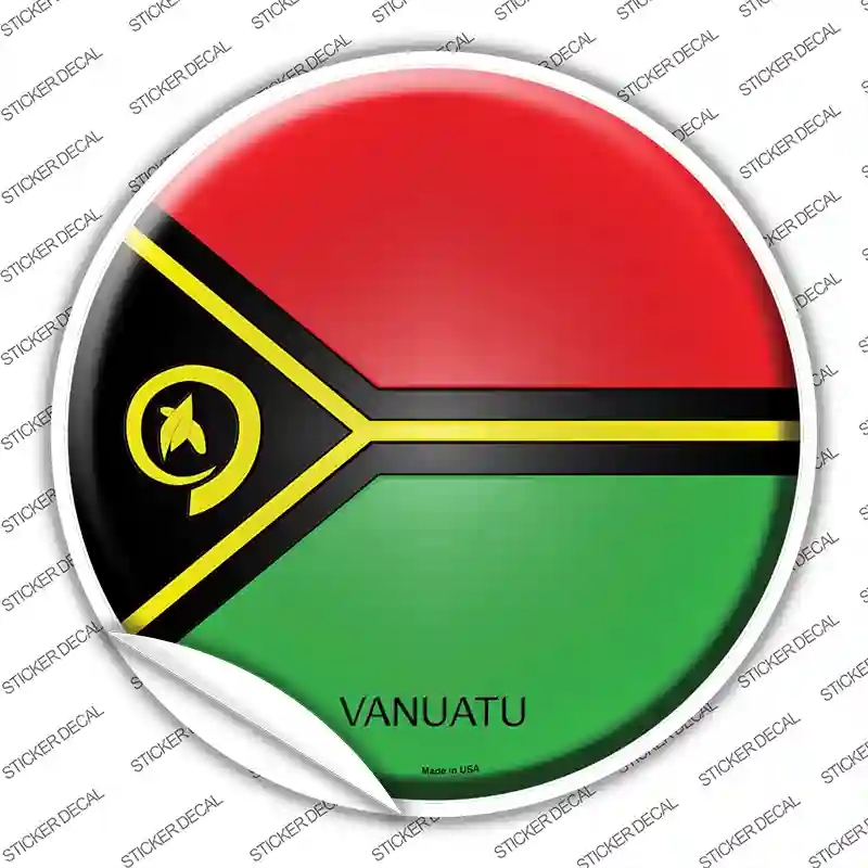 C-469s-L Vanuatu Country Novelty Circle Sticker Decal - Large