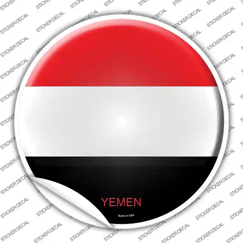 C-478s-L Yemen Country Novelty Circle Sticker Decal - Large