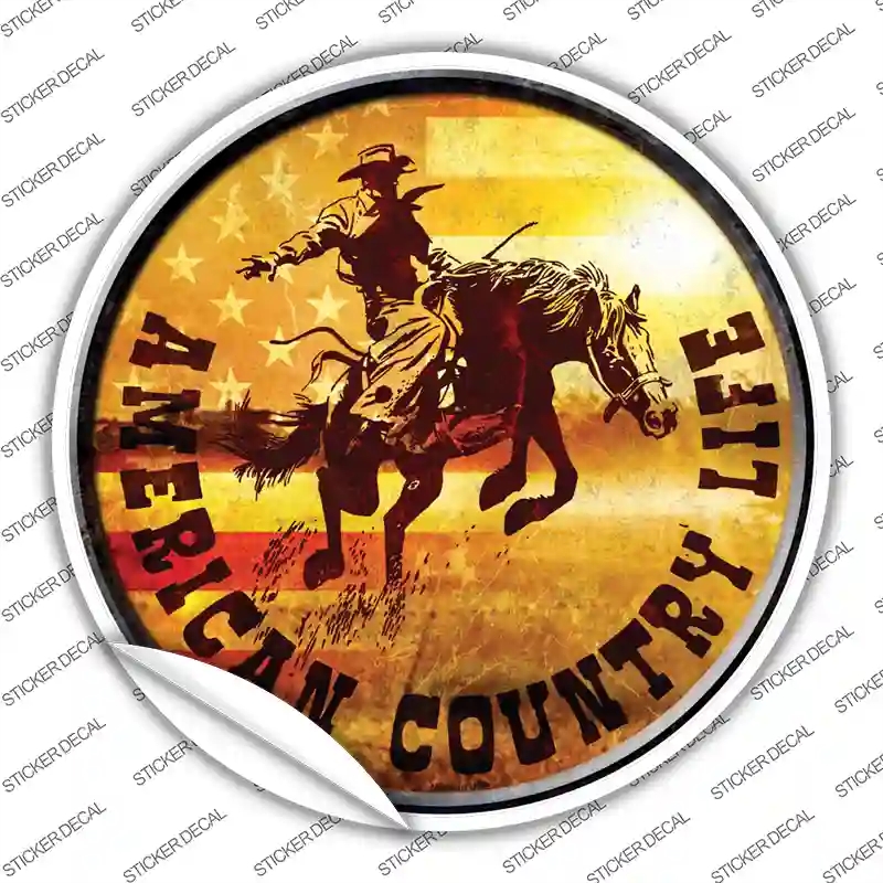 C-583s-S American Country Life Novelty Circle Sticker Decal - Small